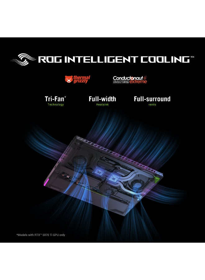 ASUS - ROG Strix G16 (2025) Gaming Laptop With 16-Inch 2.5K Display, Ryzen™ 9 9955HX Processor/32GB RAM/1TB SSD/12GB NVIDIA GeForce RTX 5070 Ti Graphics Card/Windows 11 Home English Eclipse Gray - Image 1