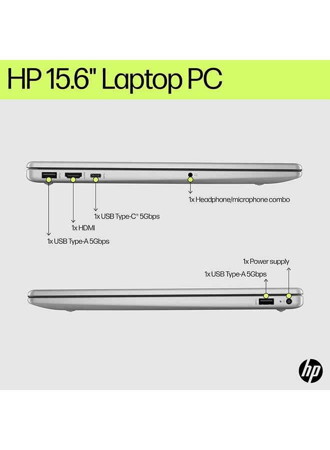 HP 15-FD0068NE Laptop With 15.6-Inch FHD Display, Core i7-1355U Processor/32GB RAM/2TB SSD/2GB NVIDIA GeForce MX570 Graphics Card/Windows 11 Home English Natural Siver  - Image 3