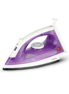 Olsenmark Steam Iron, Dry Ironing Box with Nonstick Soleplate Multiple Functions, 2 Years Warranty 300 ml 1300 W OMSI1901 White/Purple  - Image 1