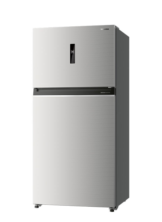 Toshiba 735/558  Gross and Net Capacity Top Mount Double Door Refrigerator GR-RT735WE-PME(RG) Grey - Image 1