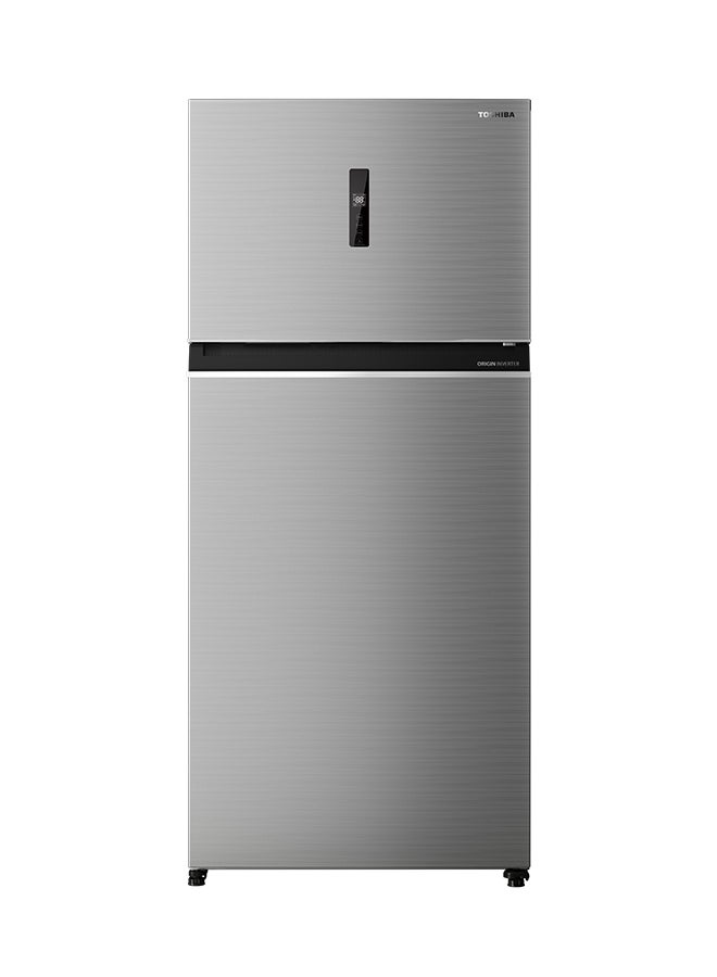 Toshiba 835 /611 Gross and Net Capacity  Top Mount Refrigerator  Double Door GR-RT835WE-PME(RG) Grey - Image 1