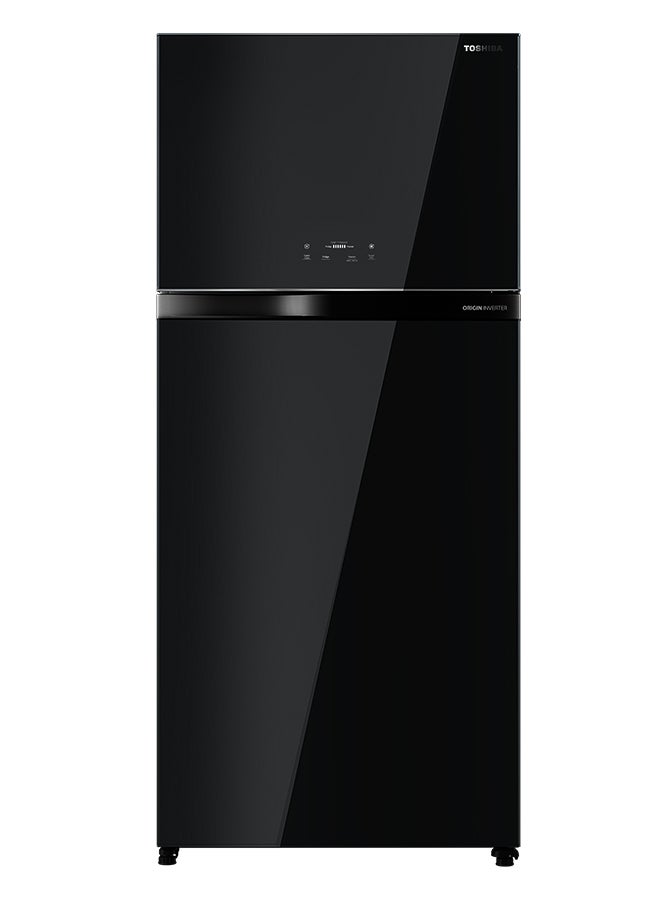 Toshiba 835 /611 Gross and Net Capacity  Top Mount Refrigerator  Double Door GR-RT835WE-PGE(XK) Black - Image 1