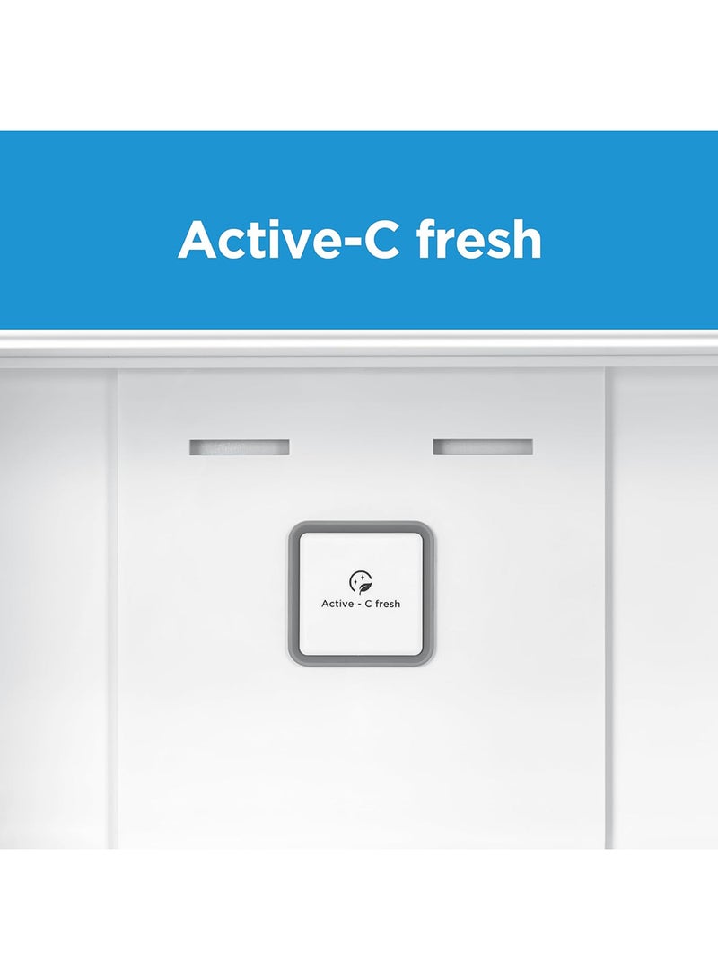 Midea - 395L Gross And 262L Net Double Door Refrigerator With Multi-Air Flow Technology, Equipped With Smart Sensor, Inverter Quattro, Active-C Fresh Technology And Smart Cooling - MDRT395MTE46AE Silver - Image 1