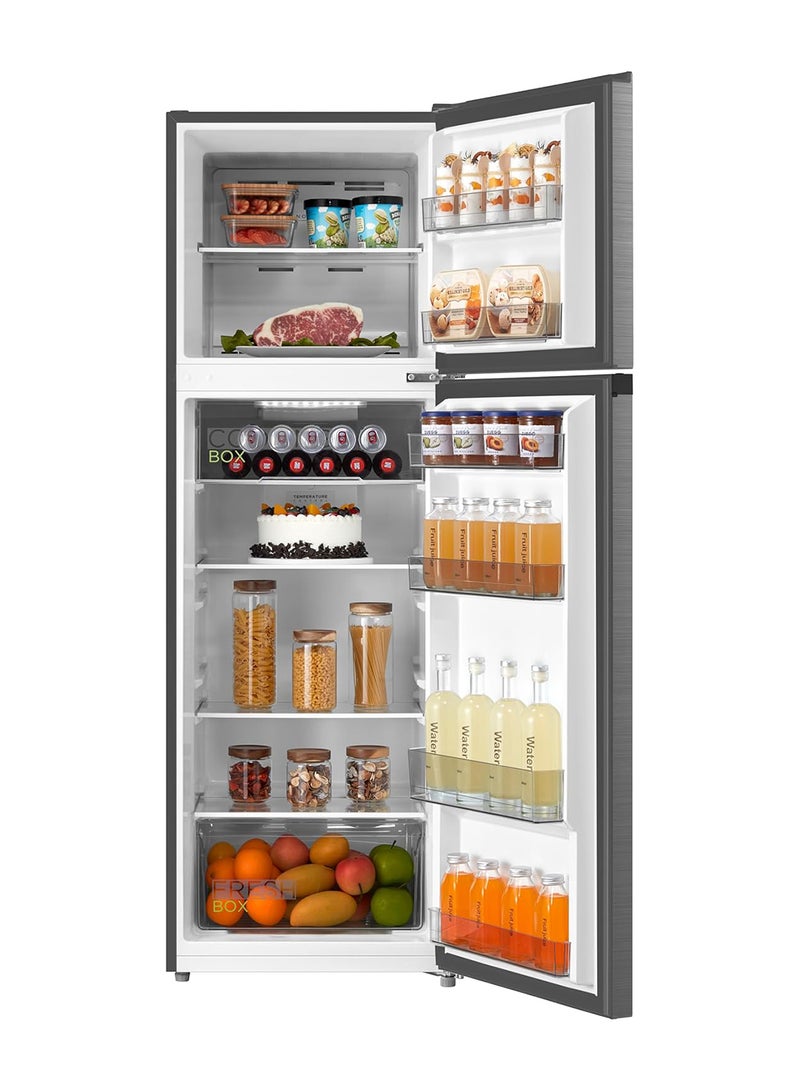 Midea - 395L Gross And 262L Net Double Door Refrigerator With Multi-Air Flow Technology, Equipped With Smart Sensor, Inverter Quattro, Active-C Fresh Technology And Smart Cooling - MDRT395MTE46AE Silver - Image 1