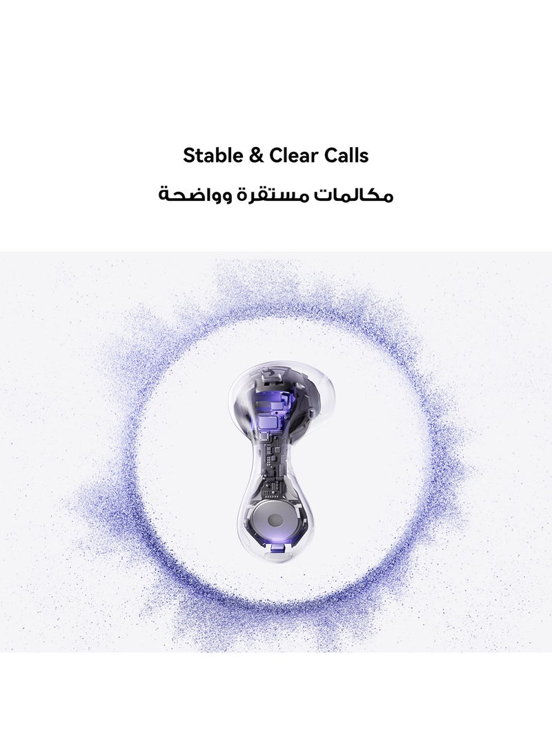 هواوي - 510 mAh FreeBuds 6 Wireless Earbuds, Ear-fitting Wearing, Dual-driver True Sound, Stable & Clear Calls, Open-fit ANC, 36H Battery Life, IP54 Water-Resistant, iOS & Android, Purple + Free Band9 - Image 1