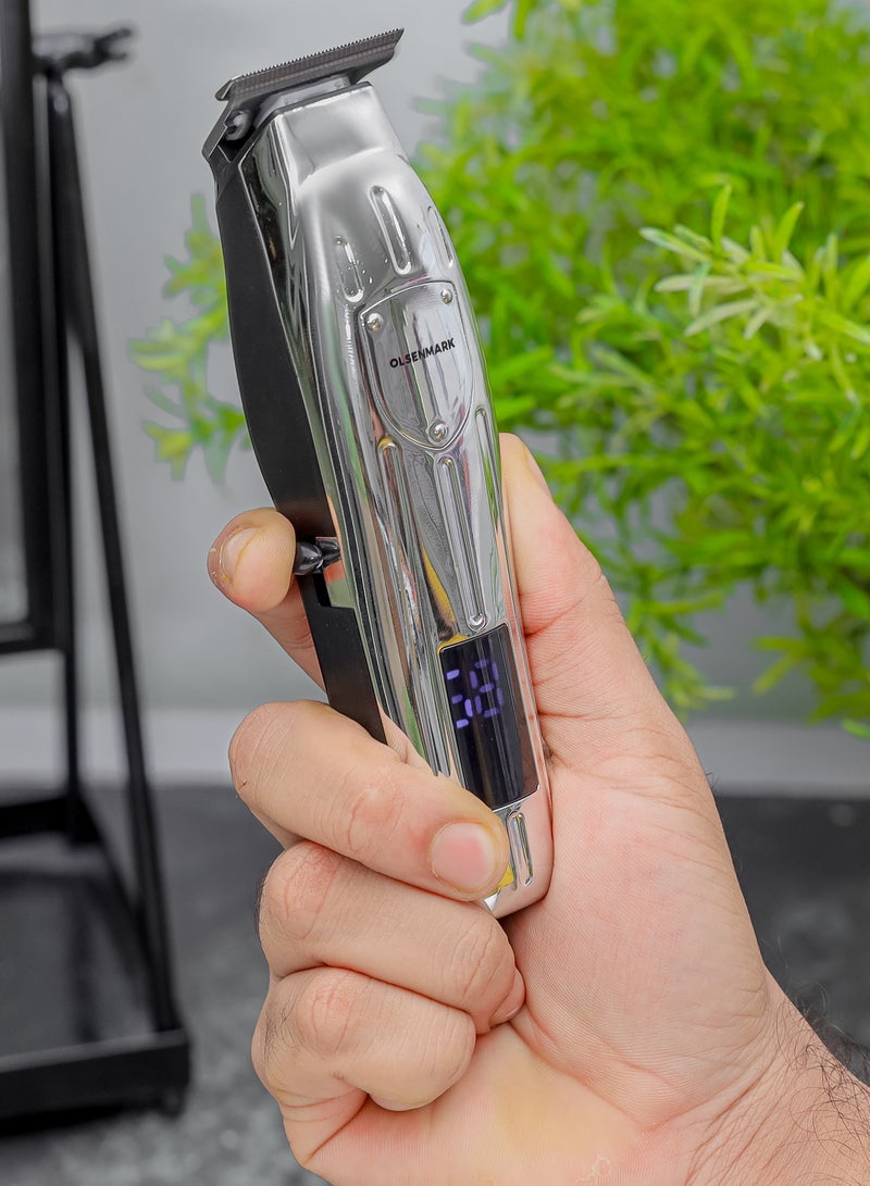 Olsenmark - Rechargeable Trimmer- OMTR4100, Hair And Beard Trimmer With High Speed And Continuous Working Up to 90 Minutes, Acute Angle Cutting Head, LED Display - Image 1