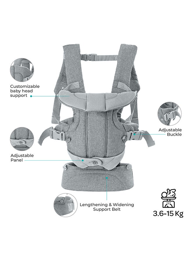 مون KaryGo 4 in 1- baby Carrier-Grey - Image 2