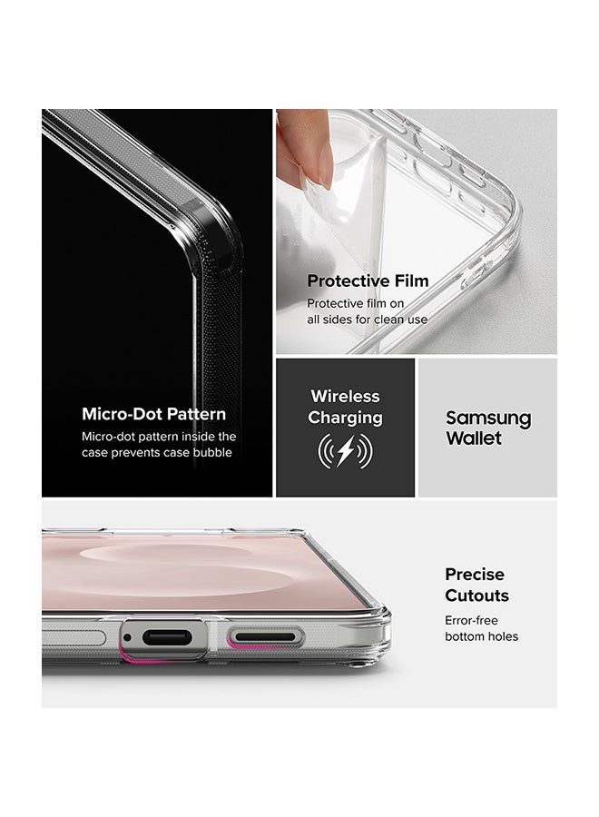 Ringke Fusion For Samsung Galaxy S25 Edge Case (2025), Anti-Fingerprint Transparent Thin Hard Back Shockproof TPU Protective Bumper Phone Cover - Clear - Image 5