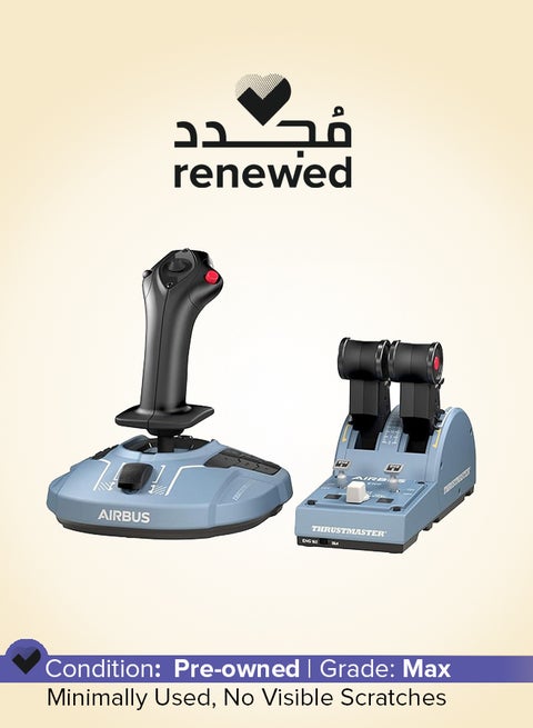 Renewed - TCA Officer Pack Airbus Edition, Sidestick & Quadrant Controls For PC