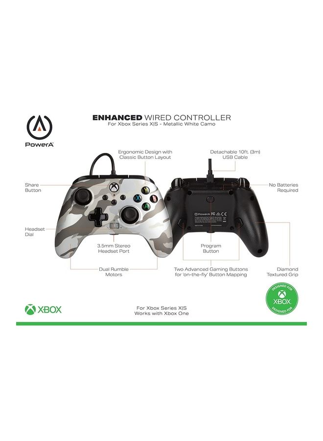PowerA Renewed - Enhanced Wired Controller (Metallic Arctic Camo) - Image 5