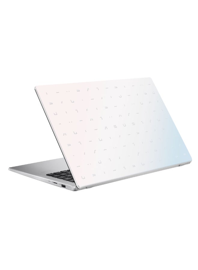 أسوس Vivobook Go 15 Laptop With 15.6 Inch HD (1366x768) Display, Intel Celeron N4500 Processor/4GB DDR4 RAM/128GB SSD/Intel HD Graphics/Windows 11 Home/ English/Arabic Dreamy White  - Image 4