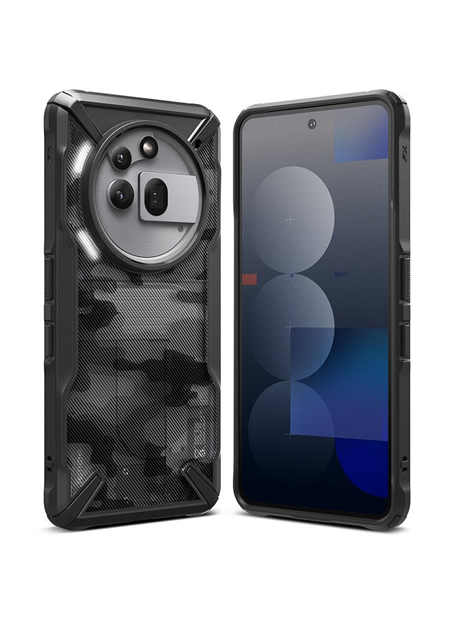 Ringke Fusion-X For Nothing Phone (3a) Pro Case, Anti-Scratch Dual Coating Advanced Rugged Hybrid Heavy Duty Bumper Phone Case Cover - Camo Black - Image 1
