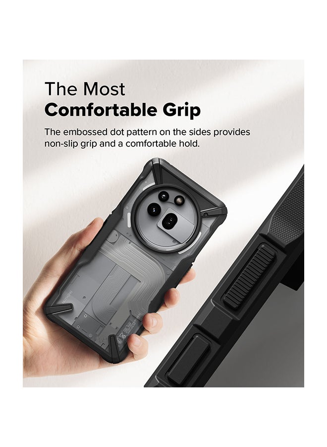 Ringke Fusion-X For Nothing Phone (3a) Pro Case, Anti-Scratch Dual Coating Advanced Rugged Hybrid Heavy Duty Bumper Phone Case Cover -Black black - Image 4