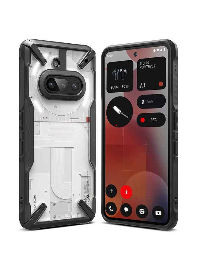 رينجك حافظة Fusion-X لهاتف Nothing (3a)، طلاء مزدوج مضاد للخدش، حافظة هجين متينة، حافظة هاتف ثقيلة - سوداء - Image 1