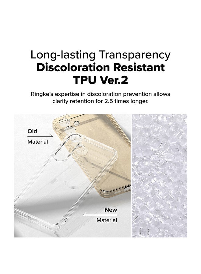 Ringke Fusion For Samsung Galaxy S25 Case (2025), Anti-Fingerprint Transparent Thin Hard Back Shockproof TPU Protective Bumper Phone Cover - Clear - Image 4