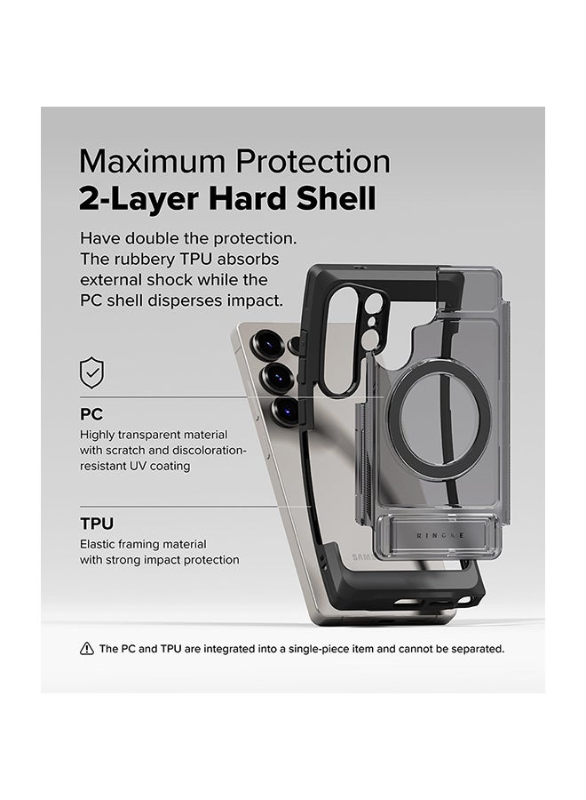 Ringke UX Magnetic For Samsung Galaxy S25 Ultra 5G Case (2025), Enhanced Grip Tough Flexible TPU Shockproof Rugged TPU Bumper Drop Protection Phone Cover Smoke Black - Image 3