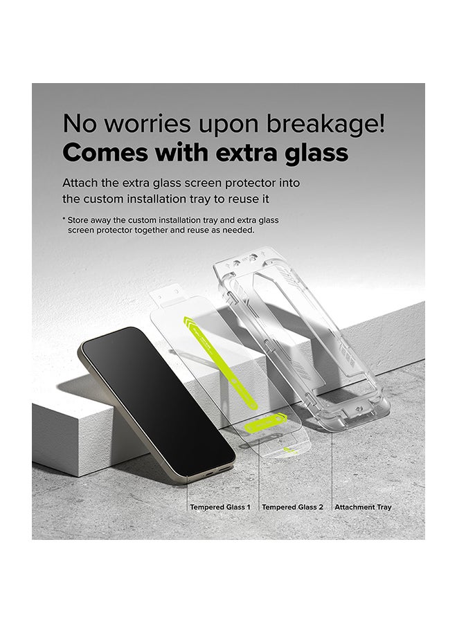 Ringke Tempered Glass [Easy Slide] For Goggle Pixel 9a Screen Protector, Case Friendly Shatterproof Premium 9H Hardness, Anti-Scratch - 2 Pack -2 Pack, W Installation Jig Clear - Image 5
