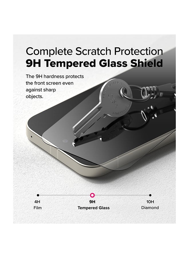 Ringke Tempered Glass [Easy Slide] For Goggle Pixel 9a Screen Protector, Case Friendly Shatterproof Premium 9H Hardness, Anti-Scratch - 2 Pack -2 Pack, W Installation Jig Clear - Image 4