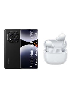 شاومي Redmi Note 14 Pro 5G Midnight Black 12GB RAM 256GB With Redmi Buds 6 Lite - Global Version  - Image 1