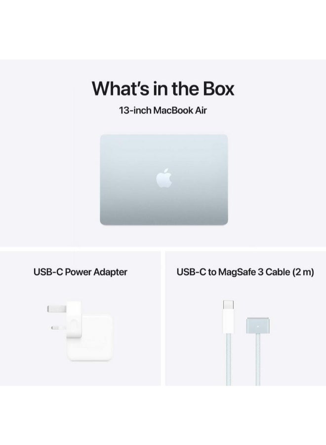 أبل - MacBook Air Laptop With 13 Inch Liquid Retina (2560 x 1664) Display,M4 10 Core GPU Processor/24GB RAM DDR5/512GB SSD/ English/Arabic Sky Blue - Image 1