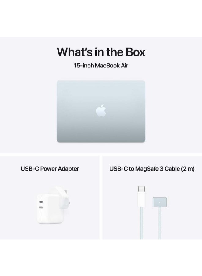 Apple - MacBook Air Laptop With 15 Inch Liquid Retina (2880 x 1864) Display,M4 10 Core GPU Processor/16GB RAM DDR5/ 512GB SSD/ English/Arabic Sky Blue - Image 1