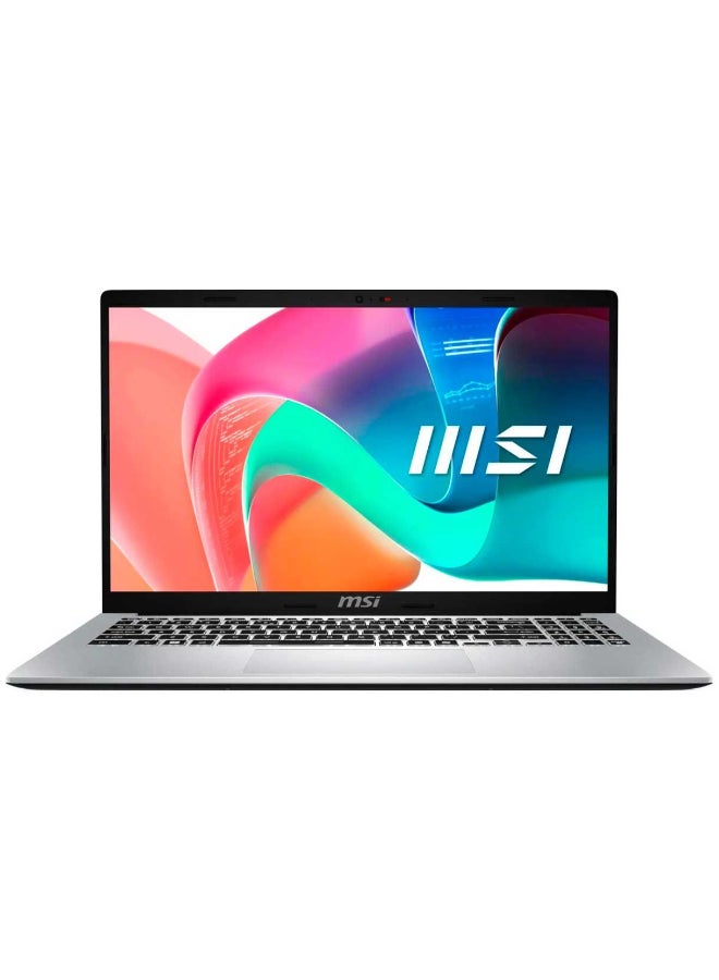 MSI Modern 15 Laptop With 15.6 Inch Full HD(1920X1080) Display,Intel Core i5-1334U Processor/8GB RAM DDR4/512GB SSD/Windows 11/Intel Iris XE Graphics/ English/Arabic Platinum Gray  - Image 1