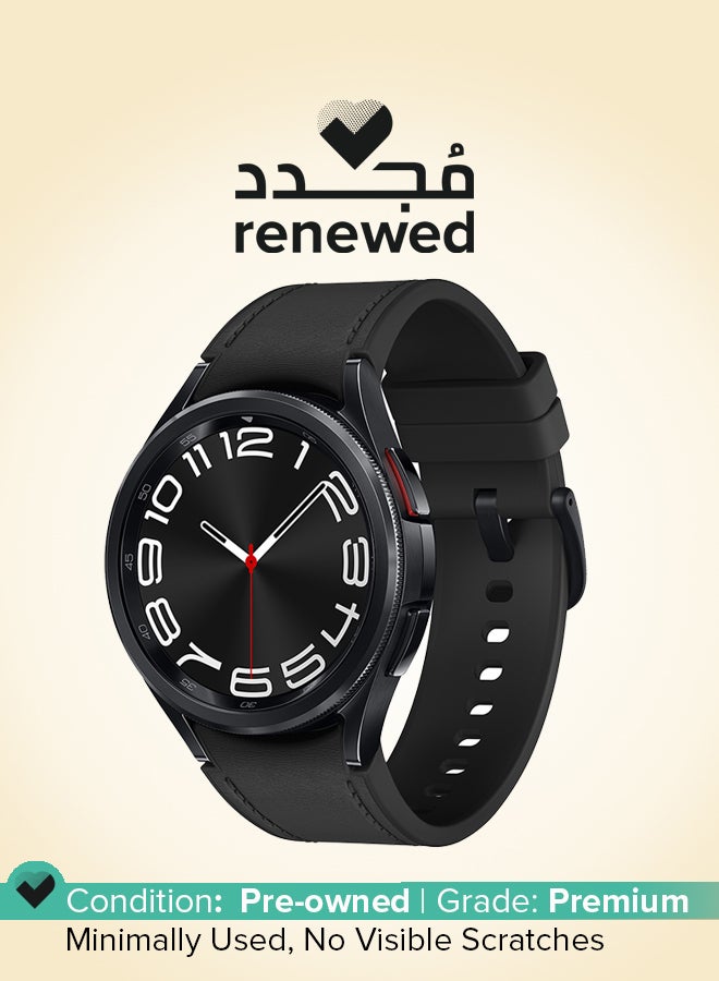 Samsung Renewed - Galaxy Watch 6 Classic 43 Mm Cellular Smartwatch Graphite/Black  - Image 1