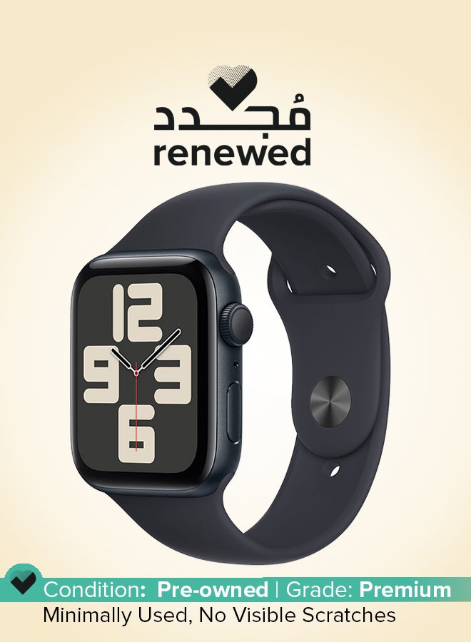Apple Renewed - Watch SE (2023) GPS 44mm Aluminium Case With Midnight Sport Band  - Image 1