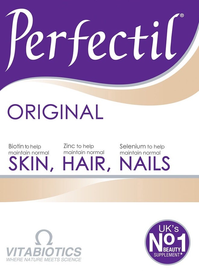 Vitabiotics Perfectil Triple Active Essential Nutrients Help Maintain Healthy Skin Hair And Nails 30count Boxes Pack |Of 2 - Image 1