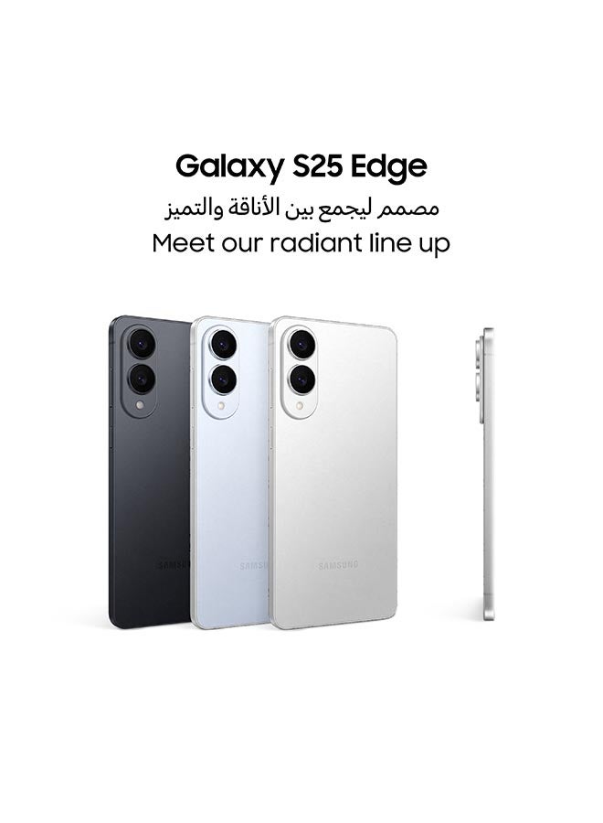 Samsung - Galaxy S25 Edge AI Phone Dual SIM Titanium Jetblack 12GB RAM  512GB - Middle East Version - Image 1