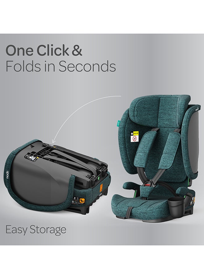 مون Folda Plus ECE R129 i-Size Foldable  Car Seat Green - Image 5