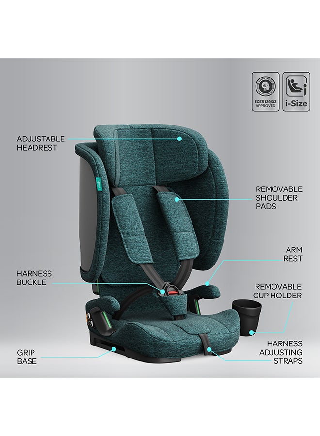 مون Folda Plus ECE R129 i-Size Foldable  Car Seat Green - Image 2