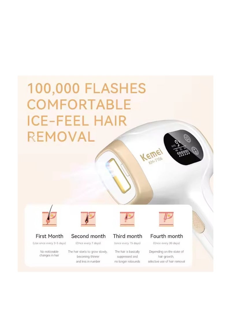 Kemei Professional IPL Hair Removal Epilator for Women - Electric Laser Device for Long-Lasting Results Multicolour - Image 2