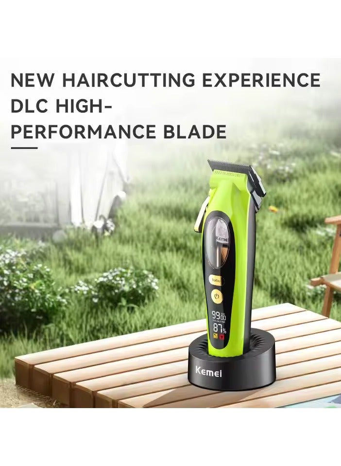 Kemei High-Performance Hair Clipper with 9000RPM Motor, 4 Limit Combs, Oil, Brush, and USB Rechargeable Cable multicolour  - Image 3