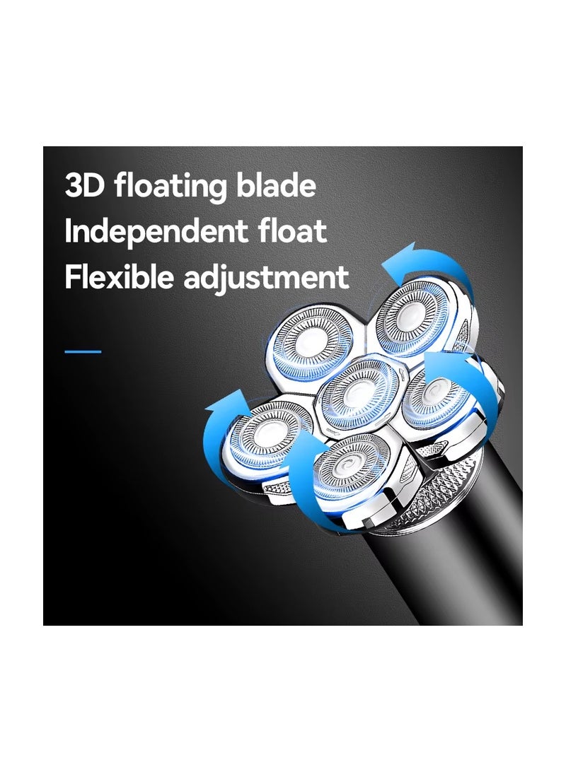 كيمي مجموعة ماكينة حلاقة كهربائية قابلة للطي للرجال 4 في 1 مع شفرات رأس متداخلة، مقاومة للماء IPX4، قابلة لإعادة الشحن وقابلة للغسل بالماء لحلاقة أقرب. - Image 5