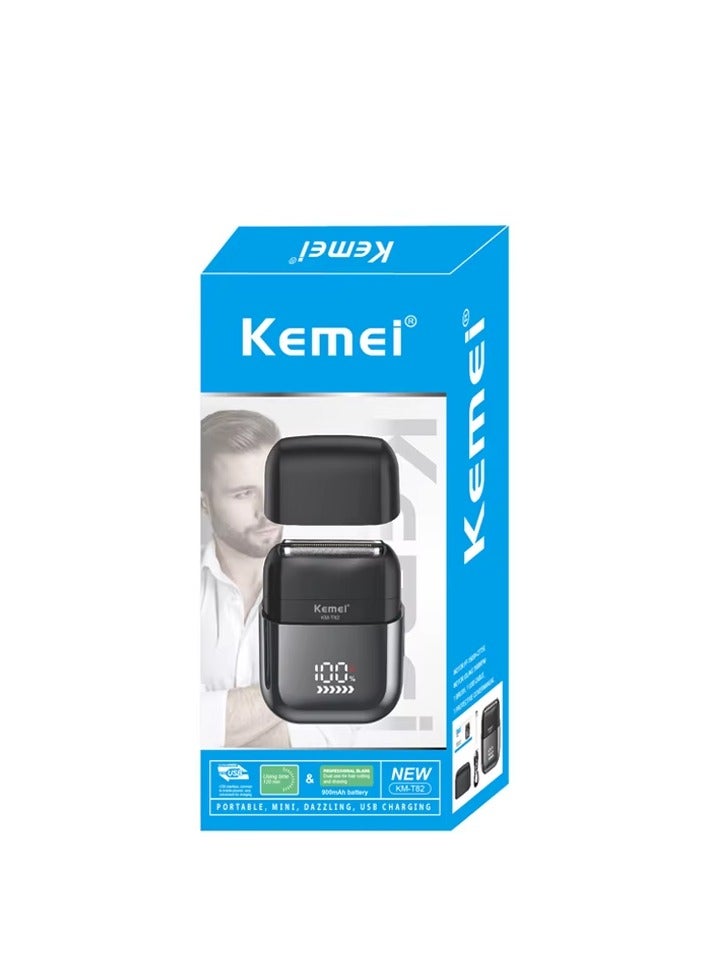 Kemei USB Rechargeable Reciprocating Electric Beard Trimmer – Washable with Digital Display, Professional Portable Travel Shaver for Men multicolour - Image 5