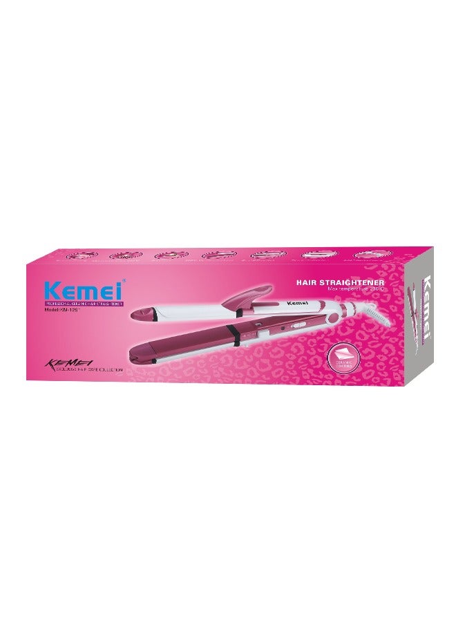 Kemei 2-in-1 Hair Straightener & Curler – Professional Styling Tool with Ceramic Plates Multicolour  - Image 4