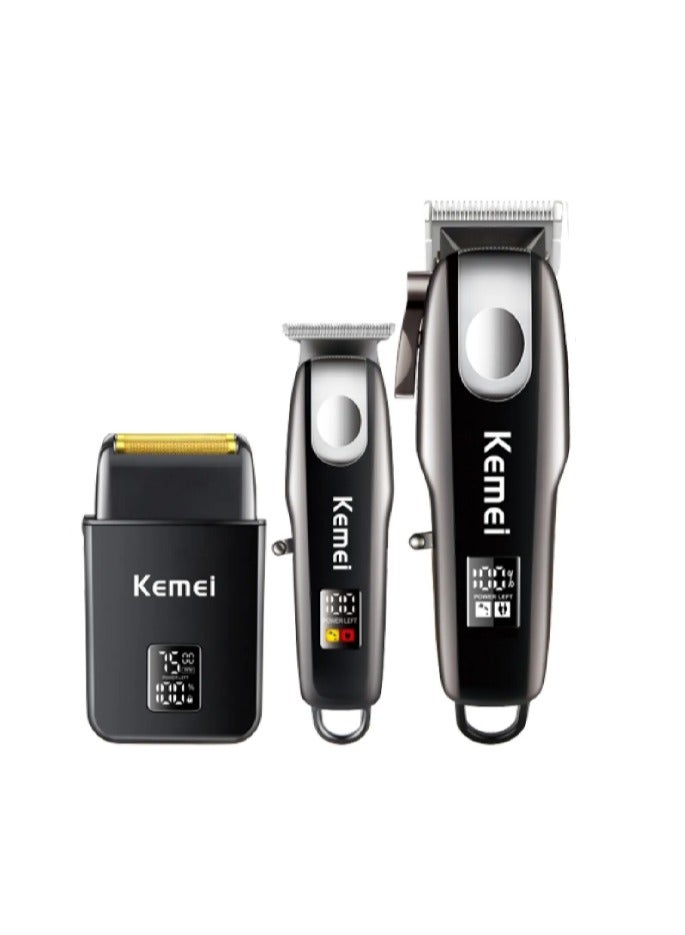 Kemei KEMEI Hair Clipper, Trimmer & Shaver for Men – Cordless Grooming Kit, High-Speed Motor (Up to 7500 RPM), USB Rechargeable, Long Battery Life Black  - Image 2