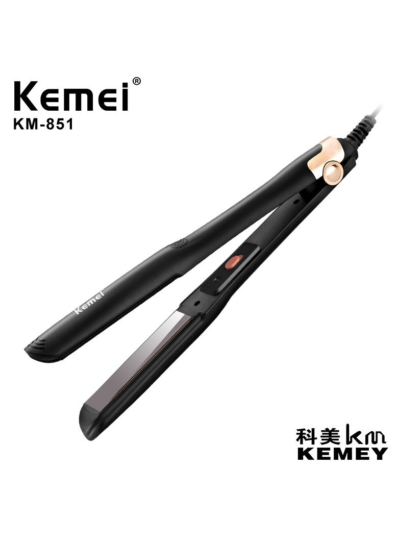 Kemei Hair Straightener – 30-Second Heat-Up, Professional Styling with Max 220°C Temperature, Ceramic Plates, Ergonomic Design Black  - Image 1
