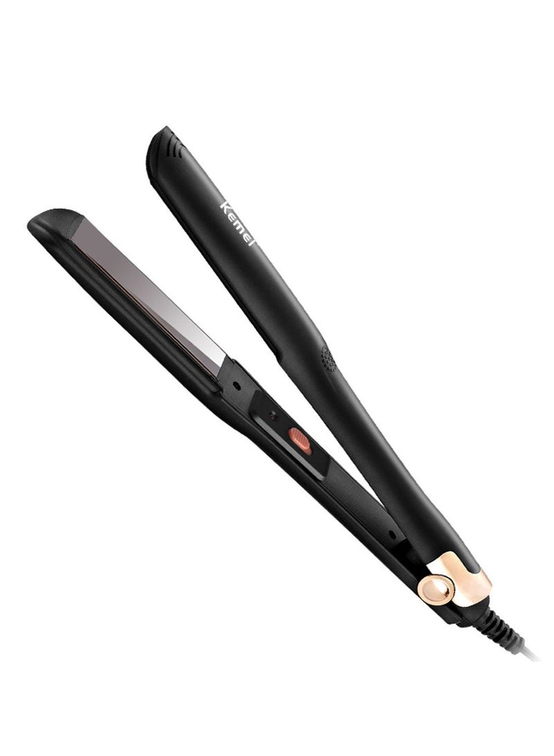 Kemei Hair Straightener – 30-Second Heat-Up, Professional Styling with Max 220°C Temperature, Ceramic Plates, Ergonomic Design Black  - Image 5