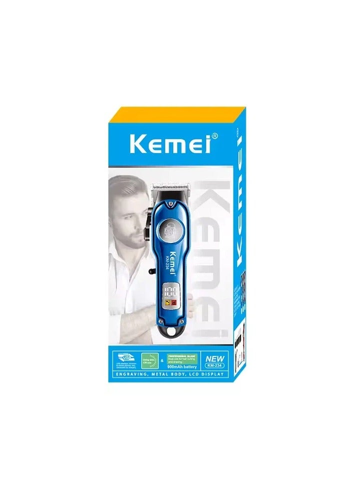كيمي مقص شعر قابل لإعادة الشحن – 120 دقيقة استخدام بدون سلك، بطارية 900 مللي أمبير، شحن USB، شفرات فولاذية مقاومة للصدأ بدقة للرجال - Image 1
