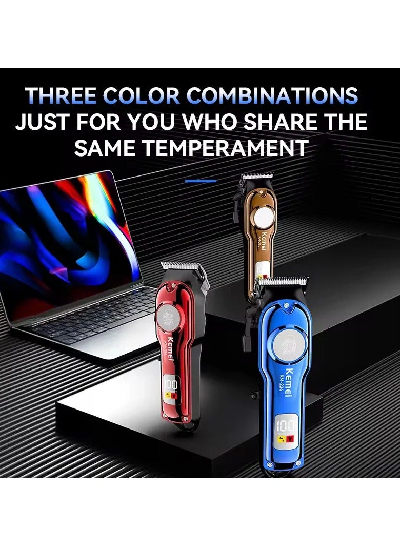 كيمي مقص شعر قابل لإعادة الشحن – 120 دقيقة استخدام بدون سلك، بطارية 900 مللي أمبير، شحن USB، شفرات فولاذية مقاومة للصدأ بدقة للرجال - Image 5