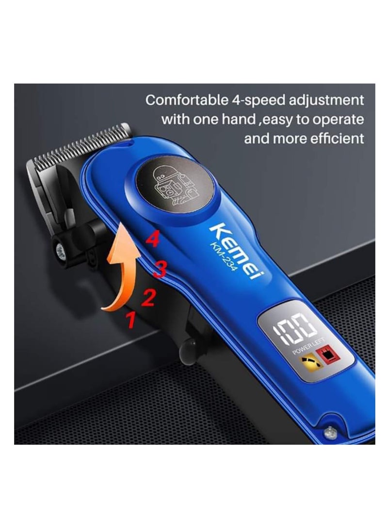 كيمي مقص شعر قابل لإعادة الشحن – 120 دقيقة استخدام بدون سلك، بطارية 900 مللي أمبير، شحن USB، شفرات فولاذية مقاومة للصدأ بدقة للرجال - Image 4
