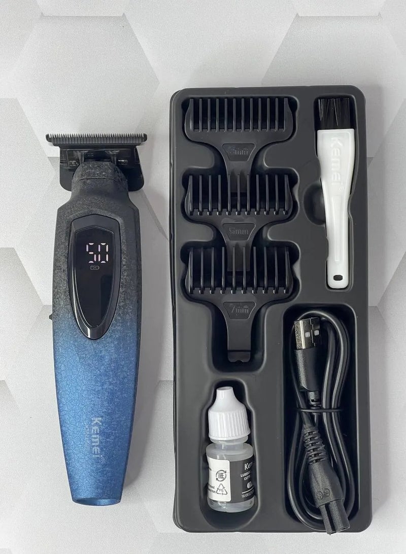 Kemei Kemei Hair Trimmer for Men – DLC Fixed Blade, 8000RPM Motor, 120 Mins Use, 1400mAh Battery, USB Rechargeable, Cordless Beard & Hair Clipper multicolour - Image 3