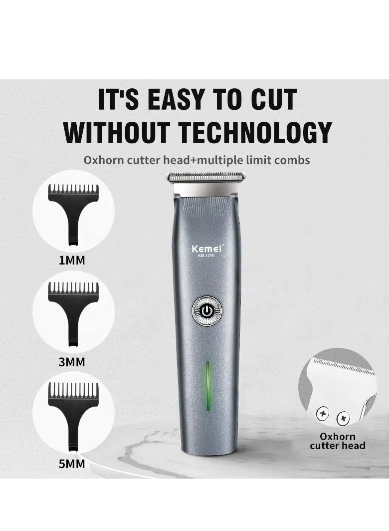 Kemei Cordless Hair Trimmer – 600 mAh Battery, Carbon-Steel Blade, Universal 100–240 V, Hypoallergenic ABS Multicolour - Image 3