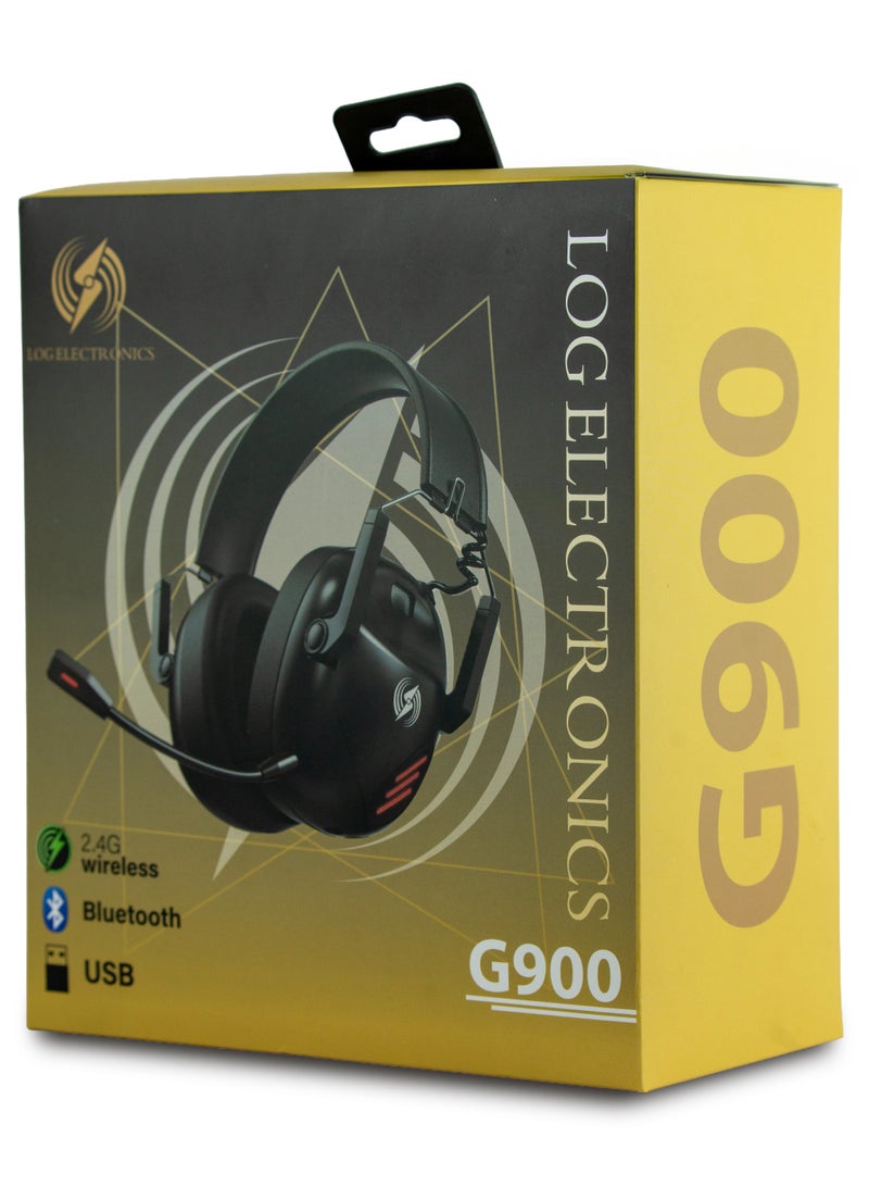 Log Electronics - G900 2.4G wireless Gaming Headset With Microphone, Bluetooth, USB For PS5, PS4, PC, Xbox, Mobile - Black - Image 1