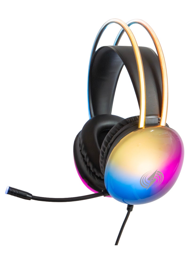 لوج الكترونيكس  G200 Ultimate Glow Lighting Gaming Headset For PC, PS4, PS5, Xbox, Nintendo Switch, Mobile - Black  - Image 1