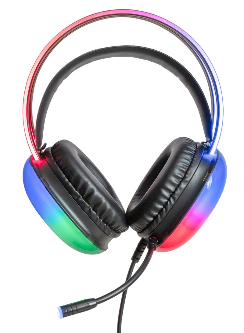لوج الكترونيكس  G200 Ultimate Glow Lighting Gaming Headset For PC, PS4, PS5, Xbox, Nintendo Switch, Mobile - Black  - Image 3