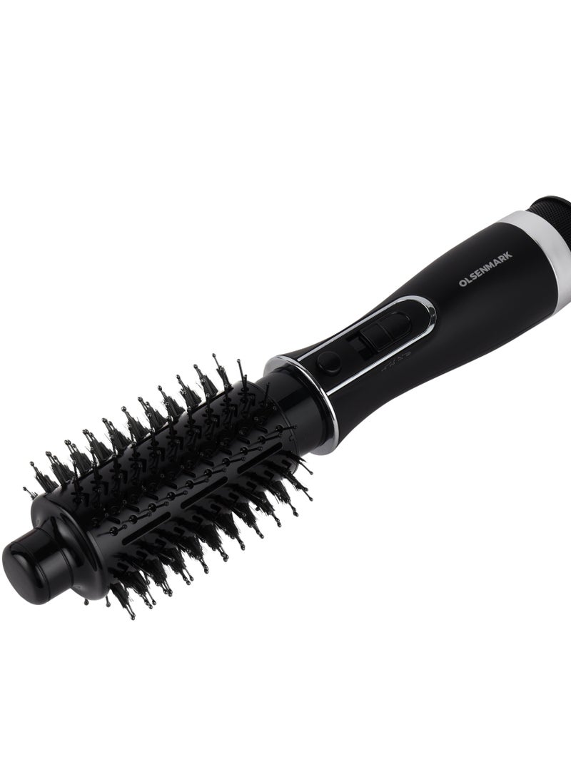 Olsenmark 3 In 1 Hair Styling Hot Air Brush OMH4111 With 3 Temperatures Cool Air Setting, Overheat Protection, 360 Swivel Cord Black  - Image 3