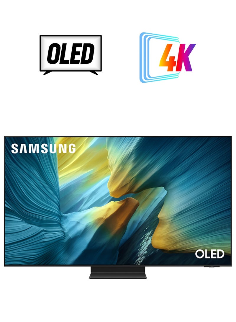 سامسونج 83 Inch OLED TV, S95F, 4K, NQ4 AI Gen3 Processor, Glare Free, OLED HDR Pro, Motion Xcelerator 165Hz,  Vision AI Smart TV, QA83S95FAEXZN (2025 - UAE Version) S95F GRAPHITE BLACK  - Image 1